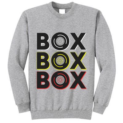 Formula Racing Car Box Box Box Radio Call To Pit Box Gift Tall Sweatshirt
