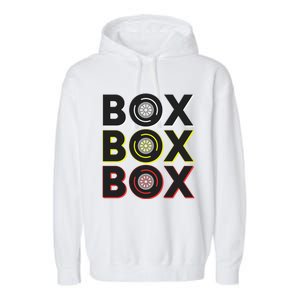 Formula Racing Car Box Box Box Radio Call To Pit Box Gift Garment-Dyed Fleece Hoodie