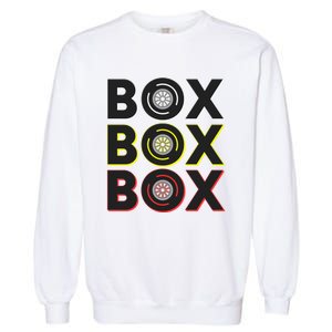 Formula Racing Car Box Box Box Radio Call To Pit Box Gift Garment-Dyed Sweatshirt