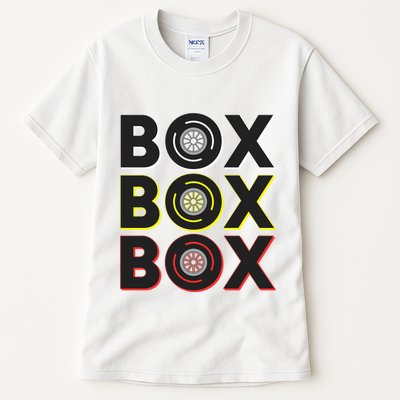Formula Racing Car Box Box Box Radio Call To Pit Box Gift Tall T-Shirt