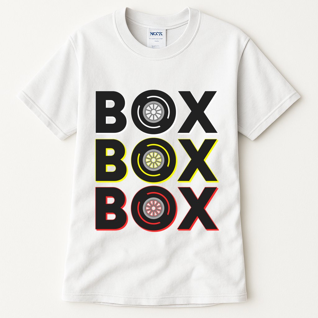Formula Racing Car Box Box Box Radio Call To Pit Box Gift Tall T-Shirt