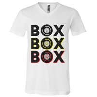 Formula Racing Car Box Box Box Radio Call To Pit Box Gift V-Neck T-Shirt