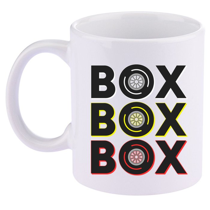 Formula Racing Car Box Box Box Radio Call To Pit Box Gift 11oz C Handle Ceramic Mug