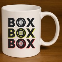 Formula Racing Car Box Box Box Radio Call To Pit Box Gift 11oz C Handle Ceramic Mug