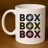 Formula Racing Car Box Box Box Radio Call To Pit Box Gift 11oz C Handle Ceramic Mug