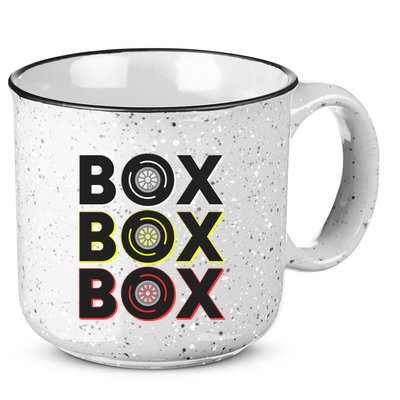 Formula Racing Car Box Box Box Radio Call To Pit Box Gift 15oz Campfire Ceramic Mug