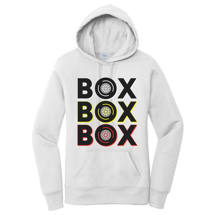 Formula Racing Car Box Box Box Radio Call To Pit Box Gift Women's Pullover Hoodie