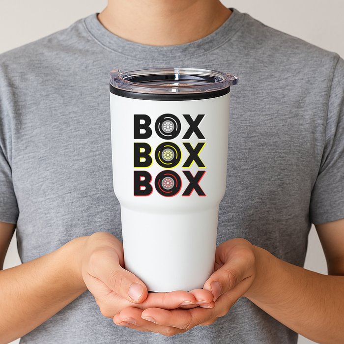 Formula Racing Car Box Box Box Radio Call To Pit Box Gift Tumbler
