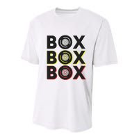 Formula Racing Car Box Box Box Radio Call To Pit Box Gift Youth Performance Sprint T-Shirt