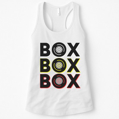 Formula Racing Car Box Box Box Radio Call To Pit Box Gift Womens Tank Top