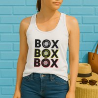 Formula Racing Car Box Box Box Radio Call To Pit Box Gift Womens Tank Top