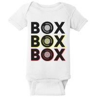 Formula Racing Car Box Box Box Radio Call To Pit Box Gift Baby Bodysuit