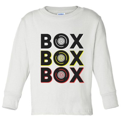 Formula Racing Car Box Box Box Radio Call To Pit Box Gift Toddler Long Sleeve Shirt