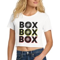Formula Racing Car Box Box Box Radio Call To Pit Box Gift Crop Top