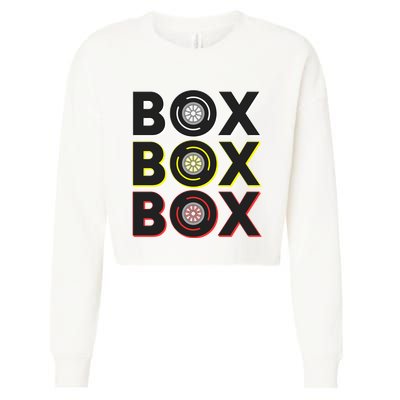 Formula Racing Car Box Box Box Radio Call To Pit Box Gift Cropped Pullover Crew
