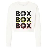 Formula Racing Car Box Box Box Radio Call To Pit Box Gift Cropped Pullover Crew