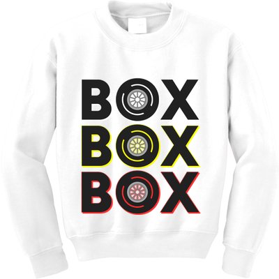 Formula Racing Car Box Box Box Radio Call To Pit Box Gift Kids Sweatshirt