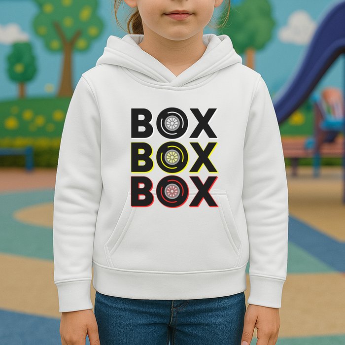 Formula Racing Car Box Box Box Radio Call To Pit Box Gift Kids Hoodie