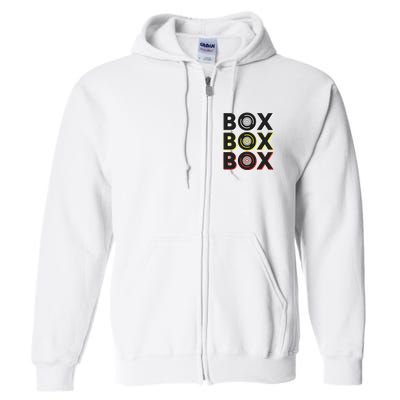 Formula Racing Car Box Box Box Radio Call To Pit Box Gift Full Zip Hoodie