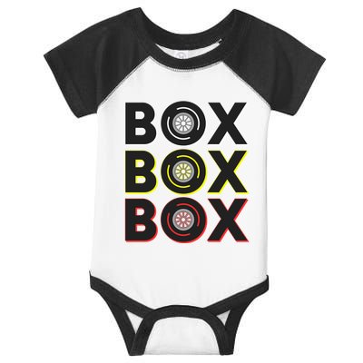 Formula Racing Car Box Box Box Radio Call To Pit Box Gift Infant Baby Jersey Bodysuit