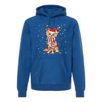 Funny Reindeer Chihuahua Dog Merry Christmas Gift Premium Hoodie