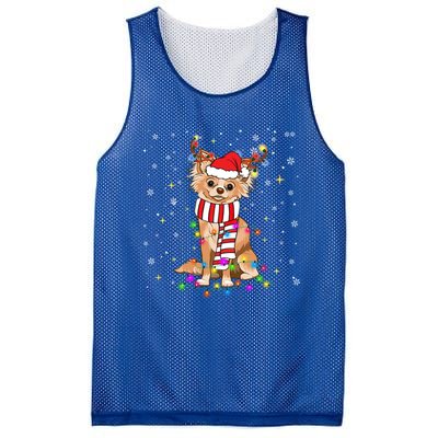 Funny Reindeer Chihuahua Dog Merry Christmas Gift Mesh Reversible Basketball Jersey Tank