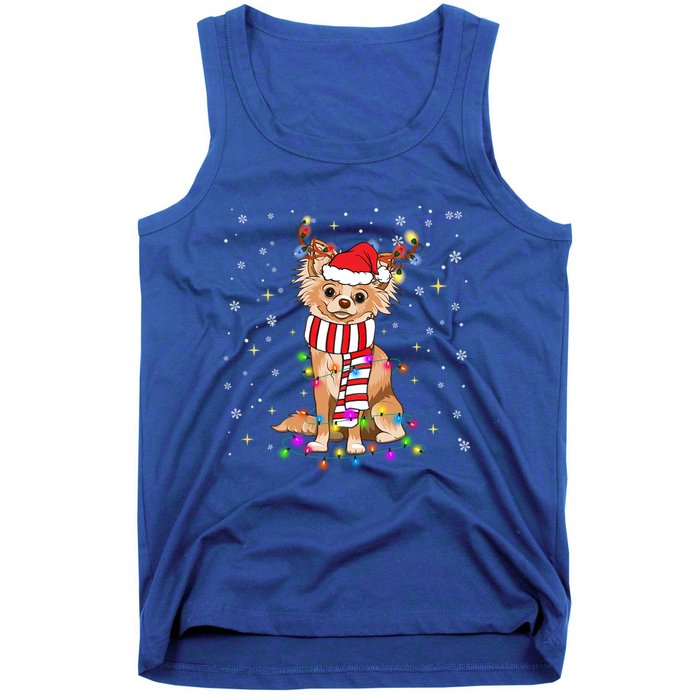 Funny Reindeer Chihuahua Dog Merry Christmas Gift Tank Top