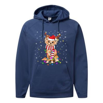 Funny Reindeer Chihuahua Dog Merry Christmas Gift Performance Fleece Hoodie