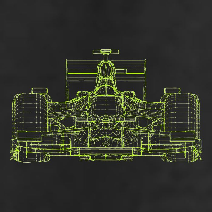 Formula Racing Car Blueprint Mechanical Engineer Racer Fan Garment-Dyed Fleece Hoodie