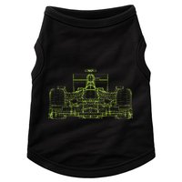 Formula Racing Car Blueprint Mechanical Engineer Racer Fan Doggie Tank