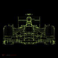 Formula Racing Car Blueprint Mechanical Engineer Racer Fan Flexfit Unipanel Trucker Cap