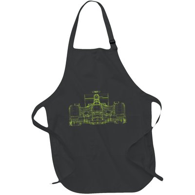Formula Racing Car Blueprint Mechanical Engineer Racer Fan Apron