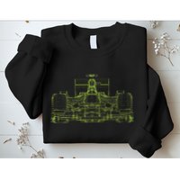 Formula Racing Car Blueprint Mechanical Engineer Racer Fan Sweatshirt