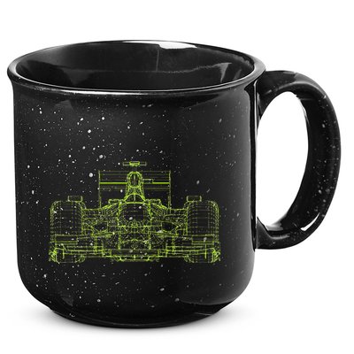 Formula Racing Car Blueprint Mechanical Engineer Racer Fan 15oz Campfire Ceramic Mug