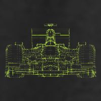 Formula Racing Car Blueprint Mechanical Engineer Racer Fan Beanie