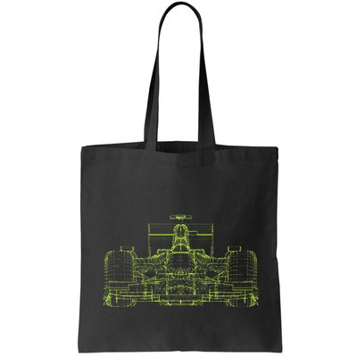 Formula Racing Car Blueprint Mechanical Engineer Racer Fan Bag
