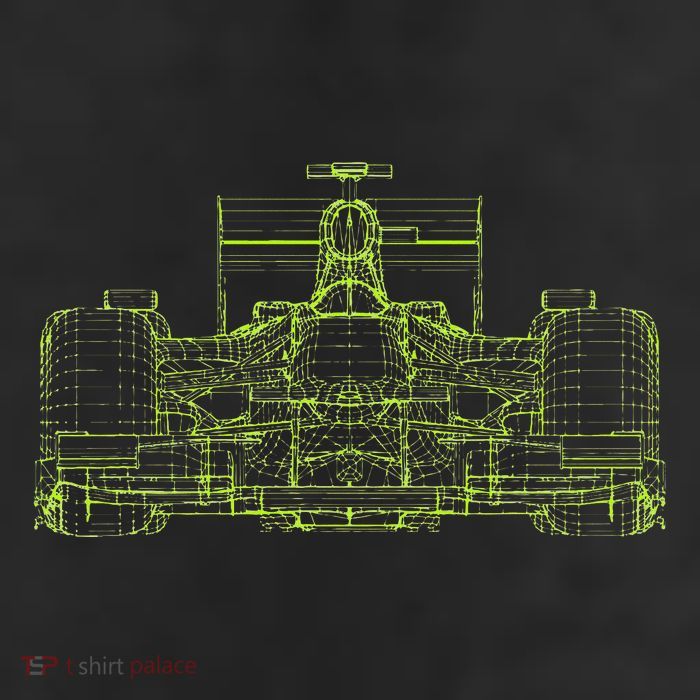 Formula Racing Car Blueprint Mechanical Engineer Racer Fan Golf Towel