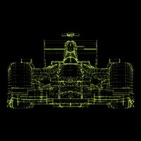 Formula Racing Car Blueprint Mechanical Engineer Racer Fan Grommeted Golf Towel