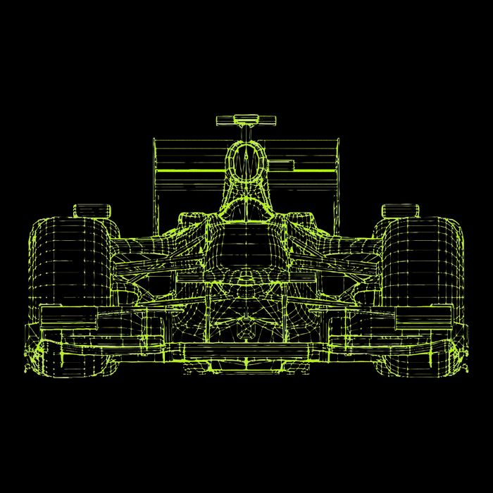 Formula Racing Car Blueprint Mechanical Engineer Racer Fan Grommeted Golf Towel