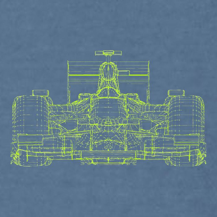 Formula Racing Car Blueprint Mechanical Engineer Racer Fan Garment-Dyed Sweatshirt
