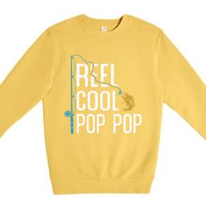 Fishing Reel Cool Pop Pop Father’S Day Gift For Fisher Great Gift Premium Crewneck Sweatshirt