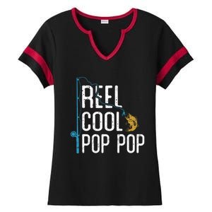 Fishing Reel Cool Pop Pop Father’S Day Gift For Fisher Great Gift Ladies Halftime Notch Neck Tee