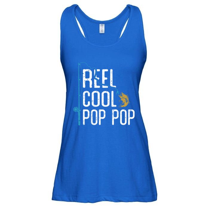 Fishing Reel Cool Pop Pop Father’S Day Gift For Fisher Great Gift Ladies Essential Flowy Tank