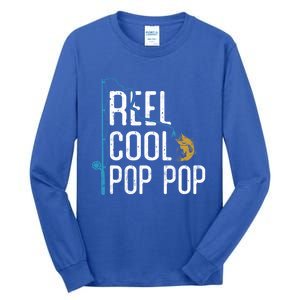 Fishing Reel Cool Pop Pop Father’S Day Gift For Fisher Great Gift Tall Long Sleeve T-Shirt