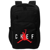 Funny Restaurant Chef Jumping Chef Knife Logo Impact Tech Backpack