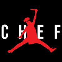 Funny Restaurant Chef Jumping Chef Knife Logo Impact Tech Backpack