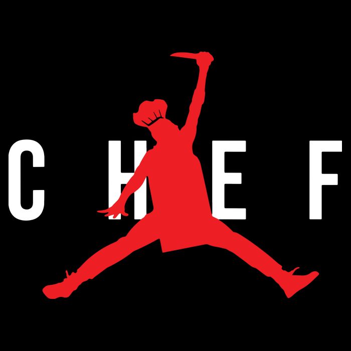 Funny Restaurant Chef Jumping Chef Knife Logo Impact Tech Backpack