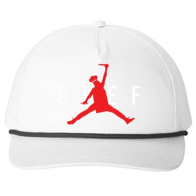 Funny Restaurant Chef Jumping Chef Knife Logo Snapback Five-Panel Rope Hat