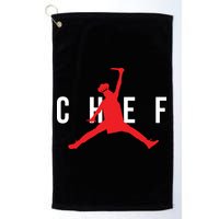 Funny Restaurant Chef Jumping Chef Knife Logo Golf Towel