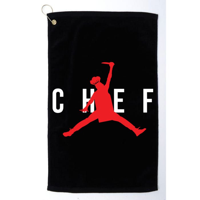 Funny Restaurant Chef Jumping Chef Knife Logo Golf Towel